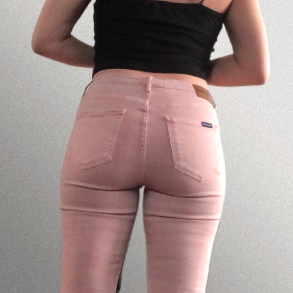 CK High Rise Skinny Stretch Pastel Pink denim jegging jeans - Picture 8 of 12